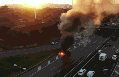 Se incendió un camión en Avenida General Paz