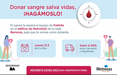 Campaña de donación de sangre en Barracas