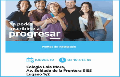 Inscripción a becas Progresar en la Comuna 8