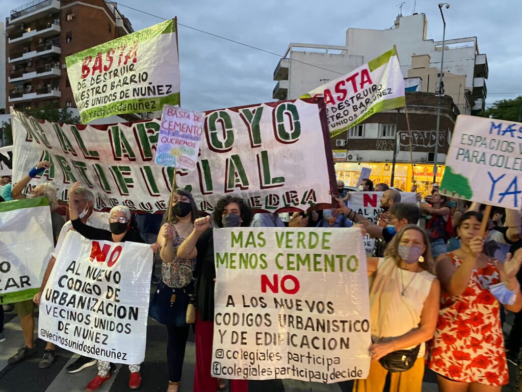 Vecinos de Saavedra, Núñez y alrededores protestaron contra las torres y el Código Urbanístico porteño