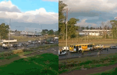 Hinchas de Chicago emboscaron a micros de Almirante Brown