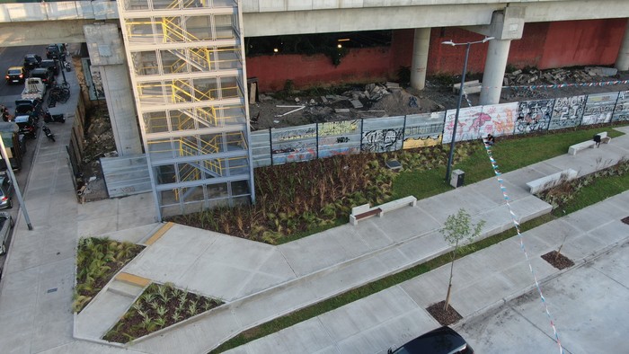 Chacarita: Ciudad construyó el Bajo Autopista Humboldt, un nuevo paseo verde con casi 2.000 metros cuadrados