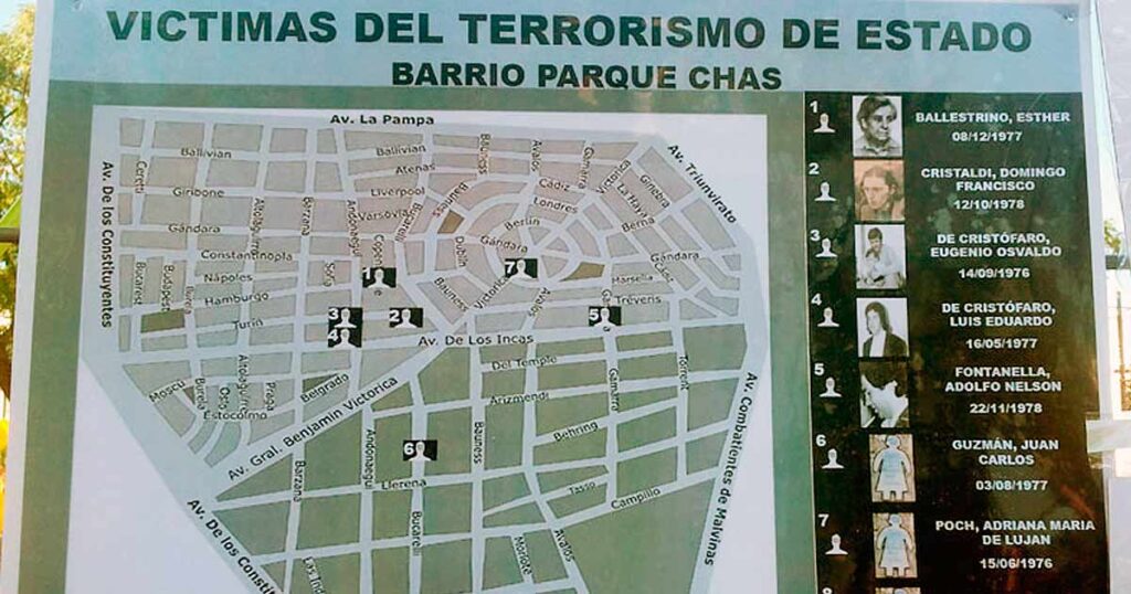 Parque Chas: Homenaje a vecinos desaparecidos