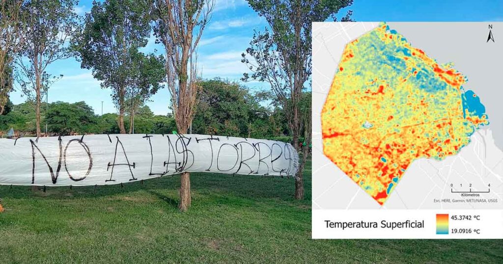 Informe: Detectaron diferencias térmicas de hasta 23 °C entre el norte y el sur porteño