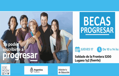 Vuelven las inscripciones para las becas Progresar en Lugano 1 y 2