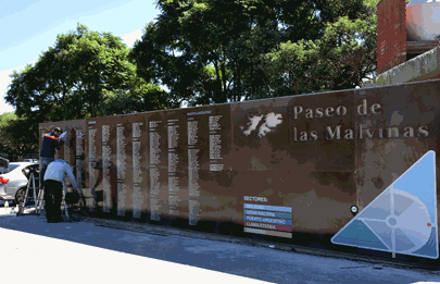 Obras en el Paseo de las Malvinas