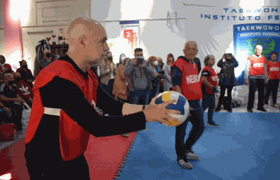 Larreta y Quirós en el club Alberdi de Parque Avellaneda