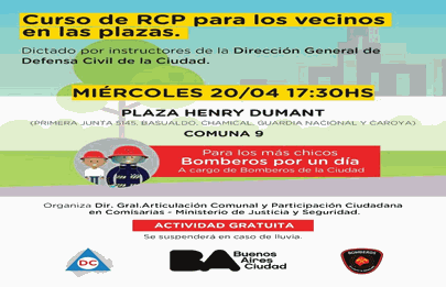Curso de RCP en el barrio de Mataderos
