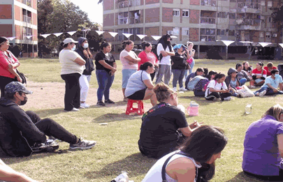 Festival migrante en el barrio de Bajo Flores