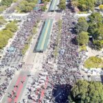 Tercer día de piquetes en la avenida 9 de Julio
