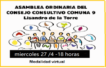 Reunión del mes de abril del Consejo Consultivo de la Comuna 9