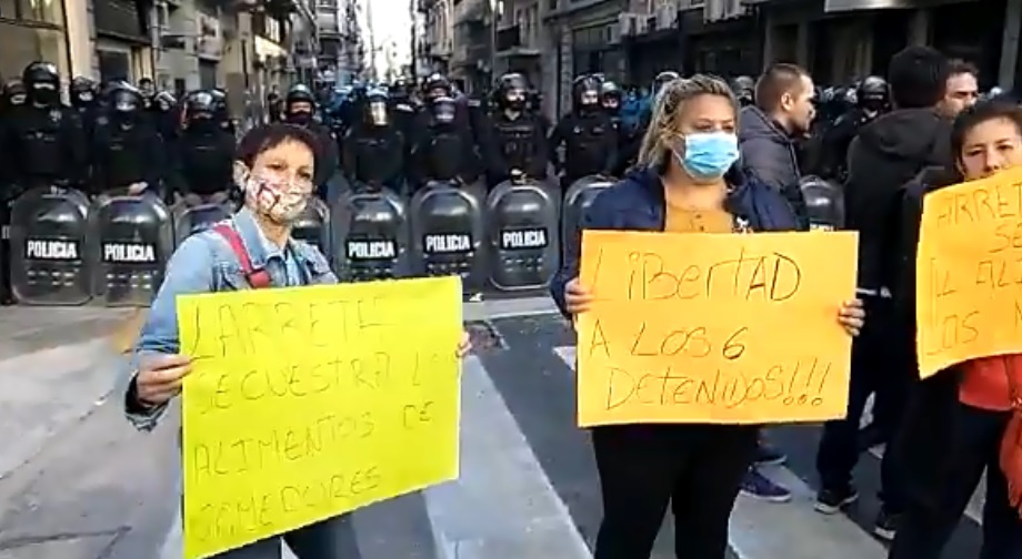 Tras el acampe piquetero, detuvieron a varios manifestantes por un camión sin autorización para transportar carga
