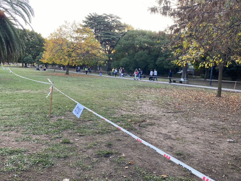 Parque Saavedra: vecinos demarcaron “la superficie verde que se perdería” con la regeneración del Arroyo Medrano
