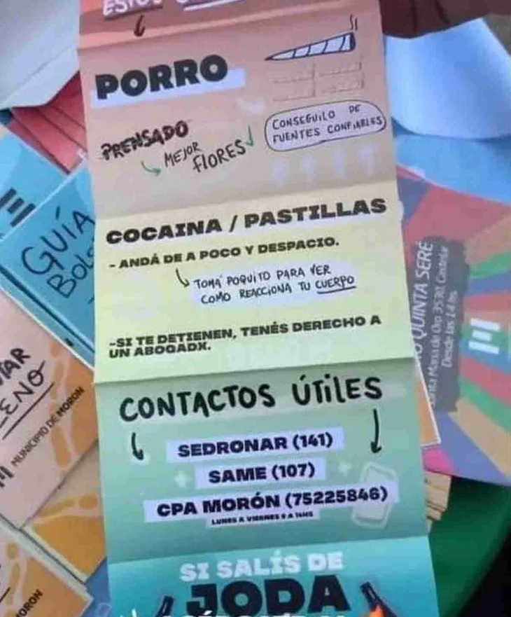D’Alessandro, contra los folletos sobre drogas en Morón: “Fomentan el consumo “responsable” de un veneno”