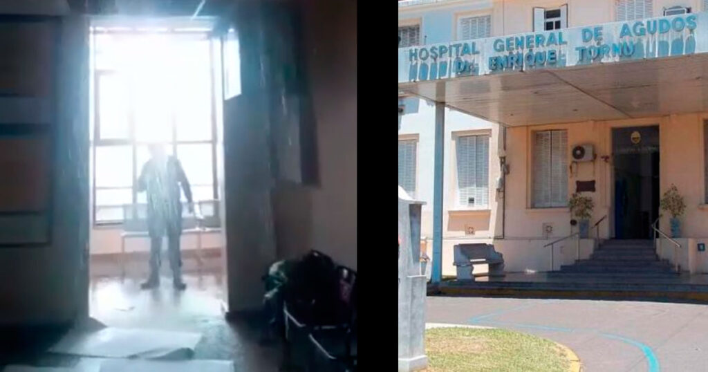 Lluvia en los consultorios externos del Hospital Tornú
