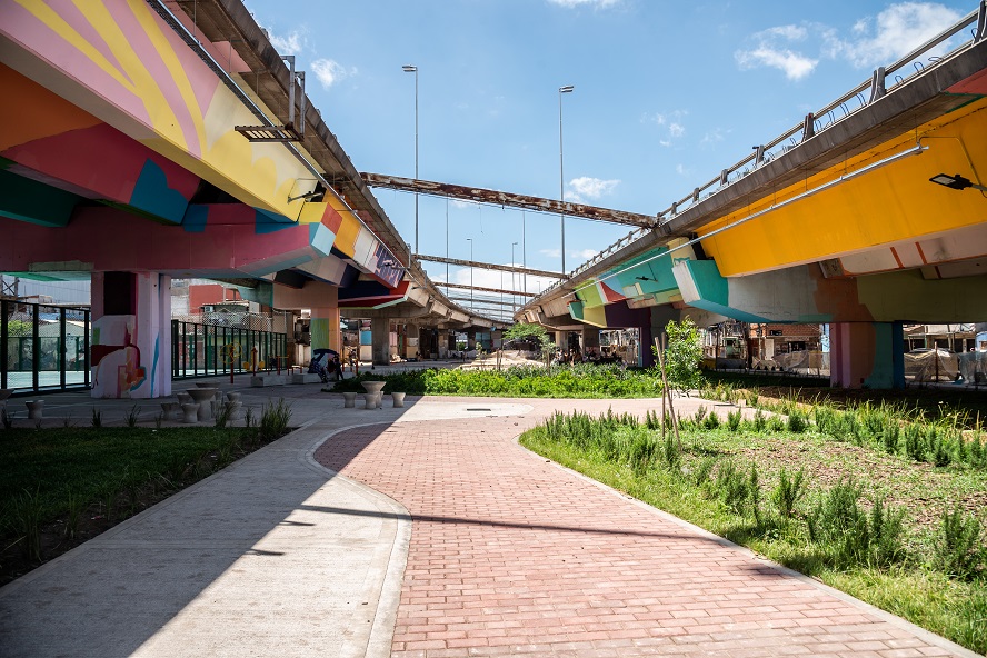 Barrio 31: avanza la construcción de espacios públicos en el bajo de la Autopista Illia