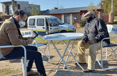 Operativo territorial de Pami en el barrio Fátima