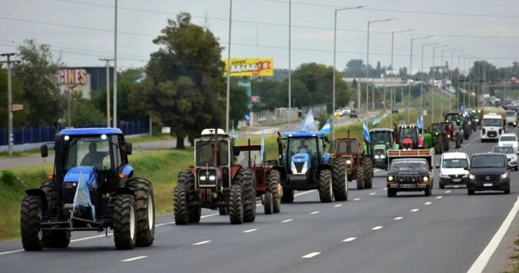 El tractorazo del campo pasará por Panamericana y General Paz en su marcha a Plaza de Mayo