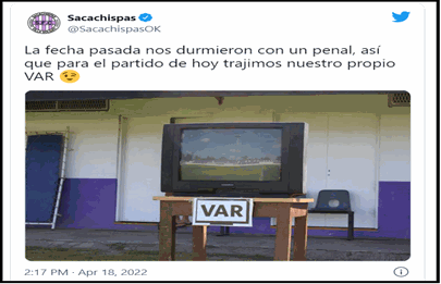 Sacachispas presentó su propio VAR