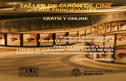 Taller cultural gratuito en la Casa de la Cultura Popular de la Villa 21/24