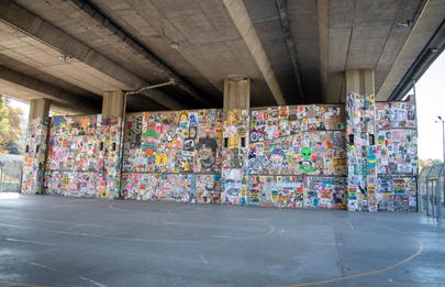 Mural de PasteUp en Parque Chacabuco