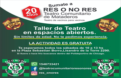 Convocatoria del Grupo de teatro comunitario Res o No Res