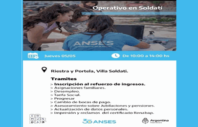 Operativo de Anses en Villa Soldati