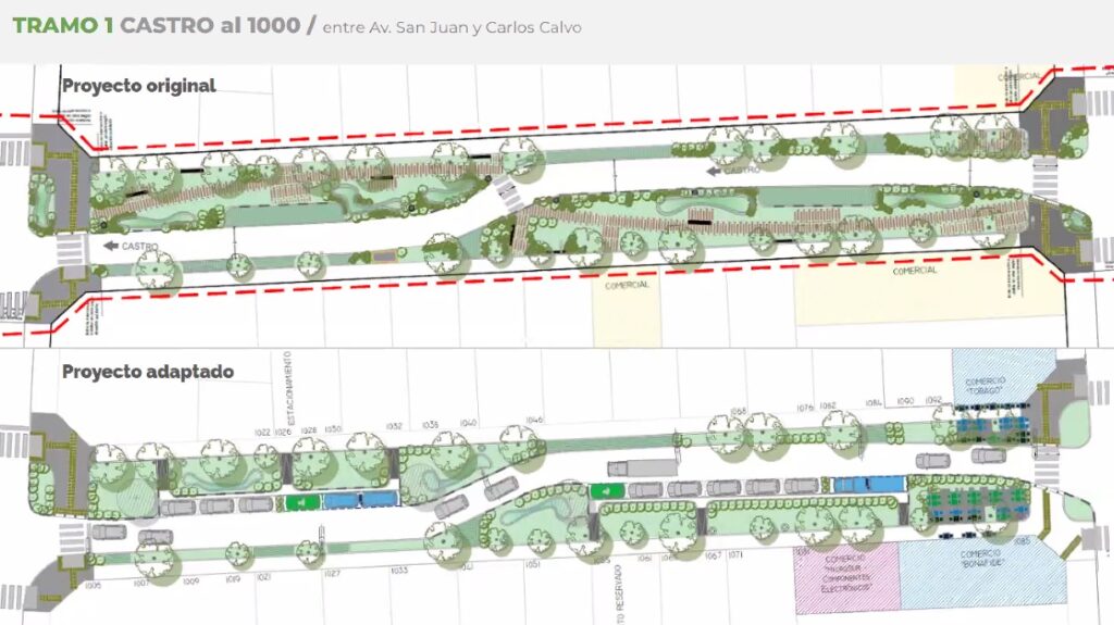 El GCBA confirma la obra Calle Verde Castro