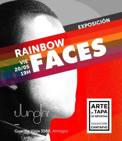 Jungla Habitat Cultural: exposición RAINBOW FACES, 40 tapas de revistas con un mensaje inclusivo