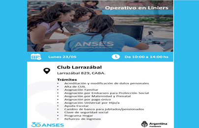 Operativo de la ANSES en el barrio de Liniers