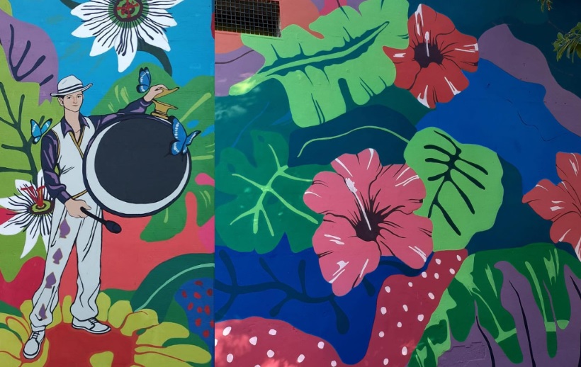 Inauguran el mural en homenaje a Pachu en la Plaza Velasco Ibarra