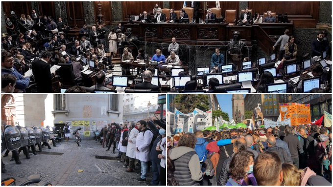 Larreta habla de su interés por la educación, pero jamás consulta a los docentes y cada vez que se manifiestan los reprime. Tampoco tuvieron suerte los enfermeros, a los que considera “personal administrativo”, algo ridículo por donde se mire.