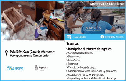 Operativo de ANSES en la Casa “Vivir solo cuesta vida”