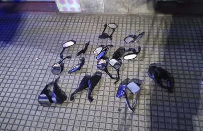 Detienen a un ladrón de espejos de motocicletas en Flores