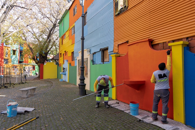 La Boca: Ciudad restauró Caminito y recuperó los colores que pintó Quinquela Martín