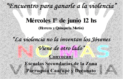 Encuentro para ganarle a la violencia