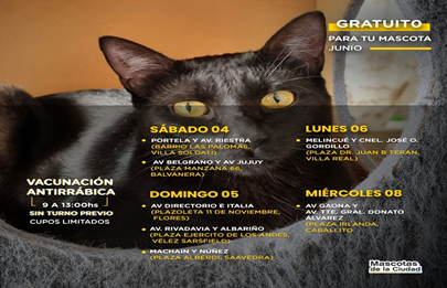 Vacunación antirrábica en Soldati y otros barrios porteños