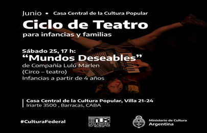 Ciclo de Teatro en la Casa de la Cultura Popular Villa 21-24
