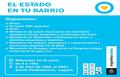 El Estado en tu Barrio en Piedrabuena