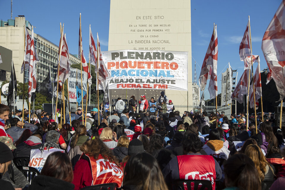 Unidad Piquetera anunció una movilización con “permanencia” en la avenida 9 de Julio