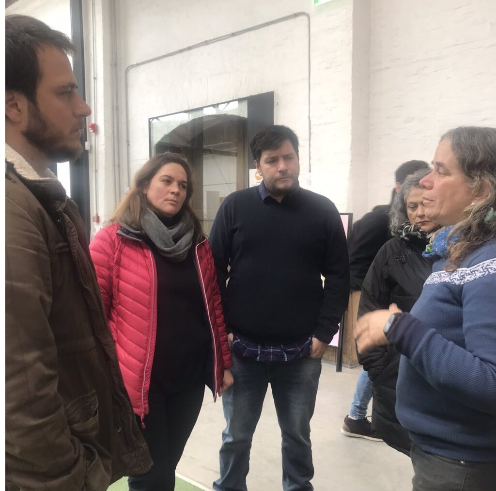 El legislador Hernán Reyes visitó el Parque de la Estación y se reunió con Verónica Bruk