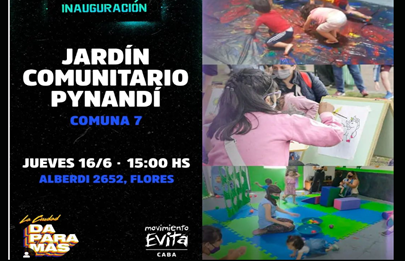 Inauguración de jardín comunitario en Flores