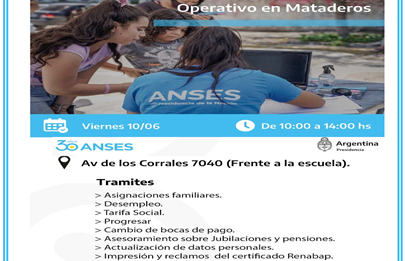 Operativo de ANSES en Mataderos