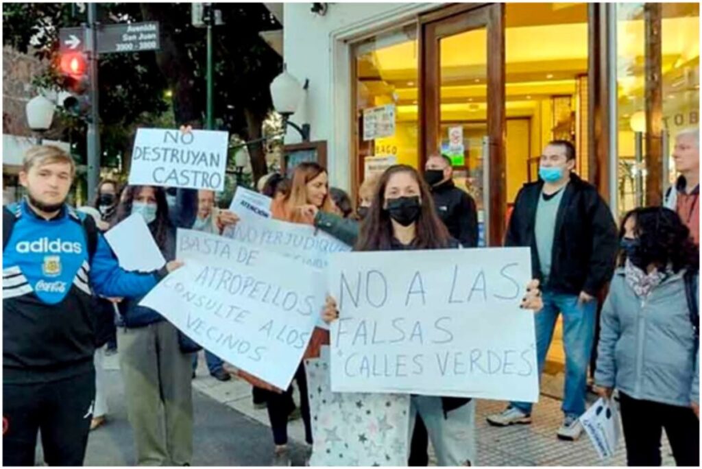 Rechazo de vecinas y vecinos a la patraña de la “calle verde” del GCBA.