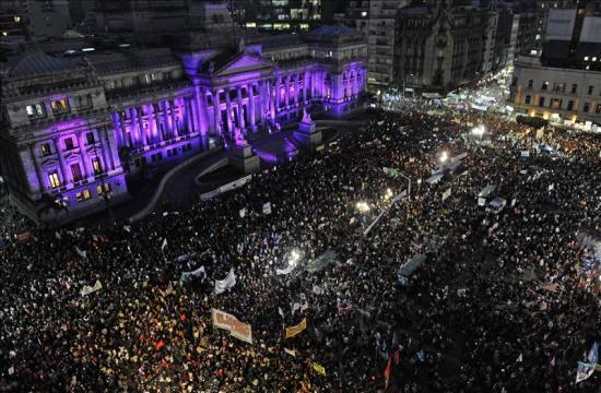 Marcha de Plaza de Mayo a Congreso a siete años del primer Ni Una Menos