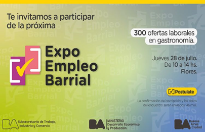 Se viene la Expo empleo barrial en Flores
