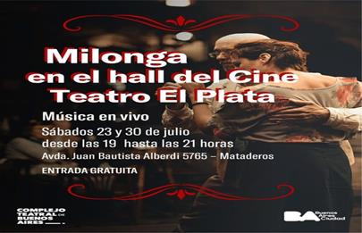 Se viene la Milonga en el hall del cine teatro El Plata
