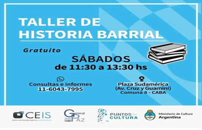 Taller de historia barrial en la Comuna 8