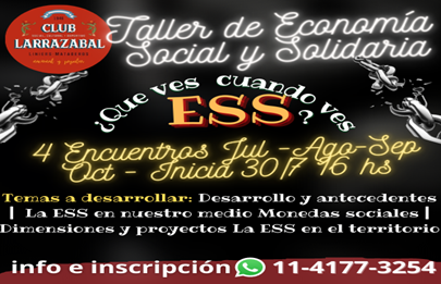 Taller de economía social y solidaria en el club Larrazábal