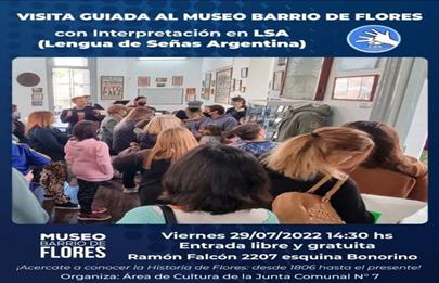 Visita guiada al Museo Barrio de Flores con interpretación en lengua de señas